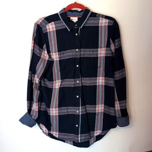 Stylus Size Medium Blue Plaid Button Down Shirt